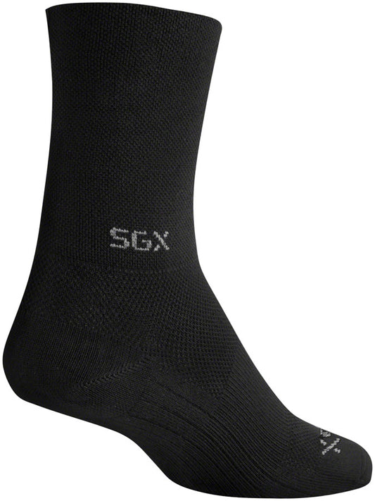 SockGuy SGX Raceday Socks - 5" Black Large/X-Large