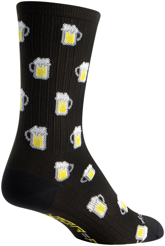 SockGuy SGX Fuel Socks - 6 inch Black Small/Medium