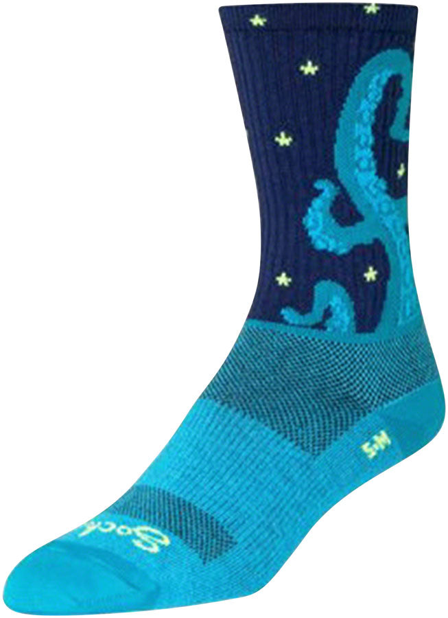 SockGuy Crew Kraken Socks - 6" Blue Large/X-Large