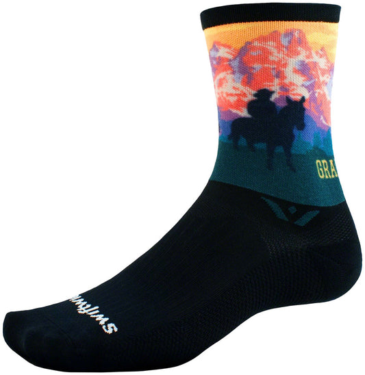 Swiftwick Vision Six Impression National Park Socks - 6" Grand Teton X-Large