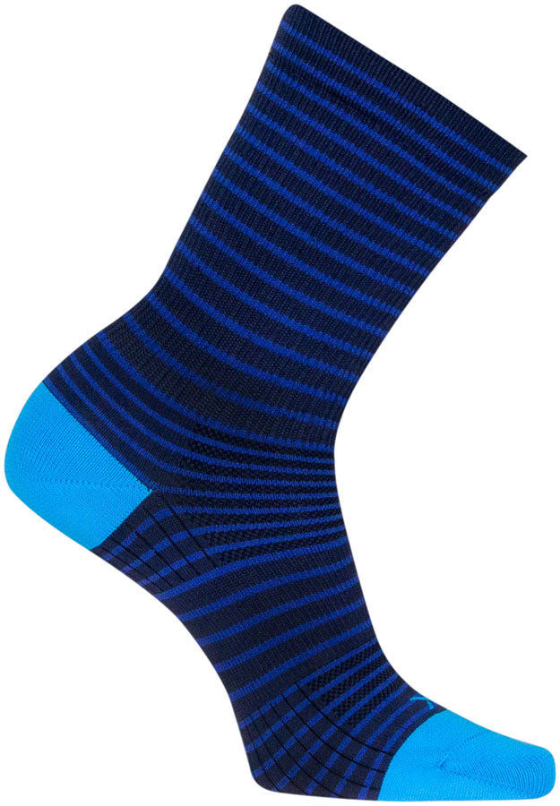 SockGuy Navy Stripes SGX Socks - 6" Navy Large/X-Large