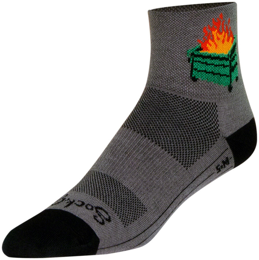 SockGuy 2020 Classic Socks - 3" Gray/Black Small/Medium
