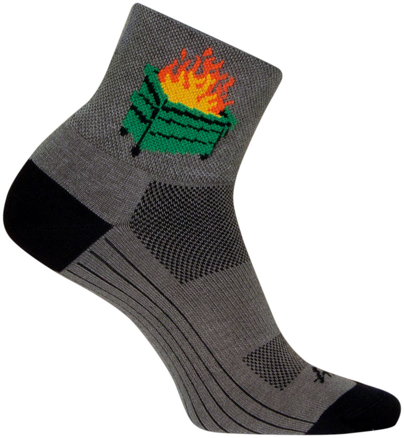 SockGuy 2020 Classic Socks - 3" Gray/Black Large/X-Large