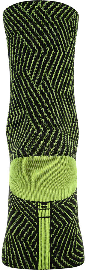 Gorewear C3 Mid Socks - 6.7" Neon Yellow/Black Mens 8-9.5