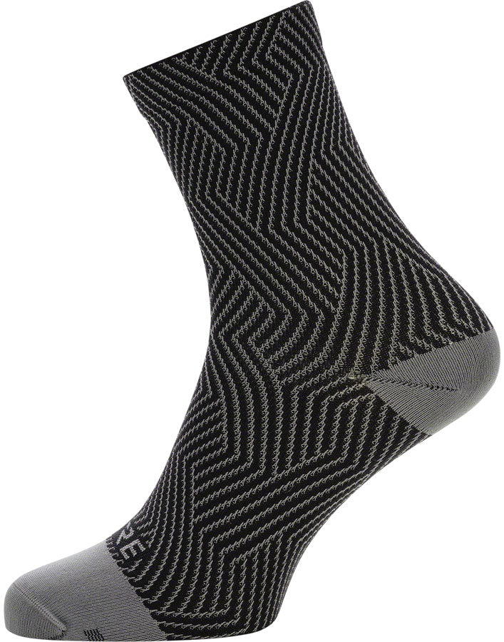 Gorewear C3 Mid Socks - 6.7" Graphite Gray/Black Mens 6-7.5