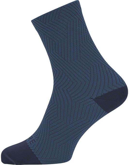 Gorewear C3 Mid Socks - 6.7" Orbit Blue/Deep Water Blue Mens 6-7.5