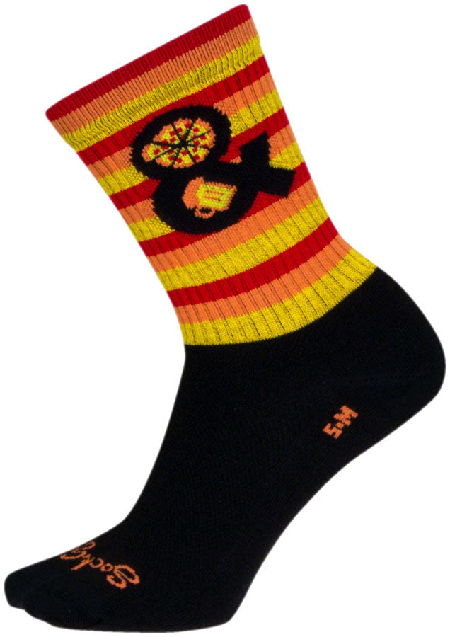 SockGuy Pizza and Beer Crew Sock - 6" Large/X-Large