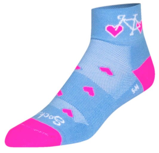 SockGuy Classic Wheel Luv Socks - 2" Blue Large/X-Large