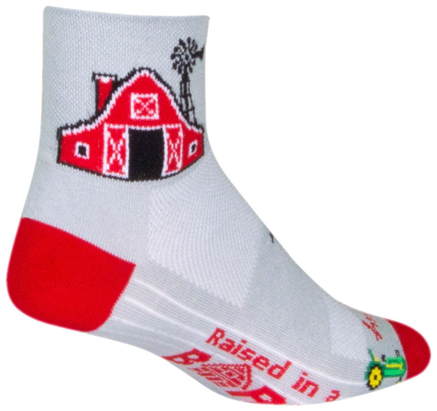 SockGuy Classic Barn Socks - 3" White Small/Medium