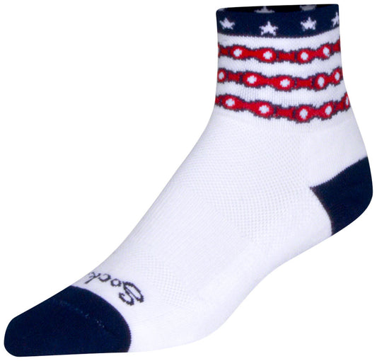 SockGuy Classic The Brave Socks - 3" White Small/Medium