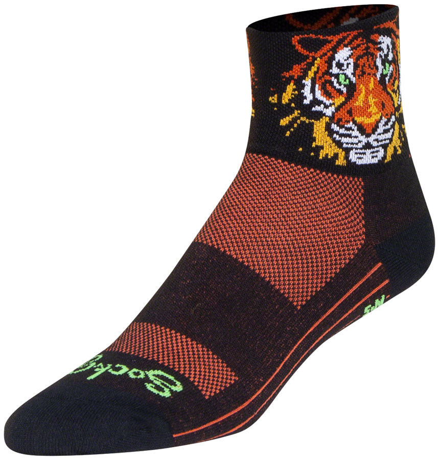 SockGuy Classic Easy Tiger Socks - 3" Small/Medium