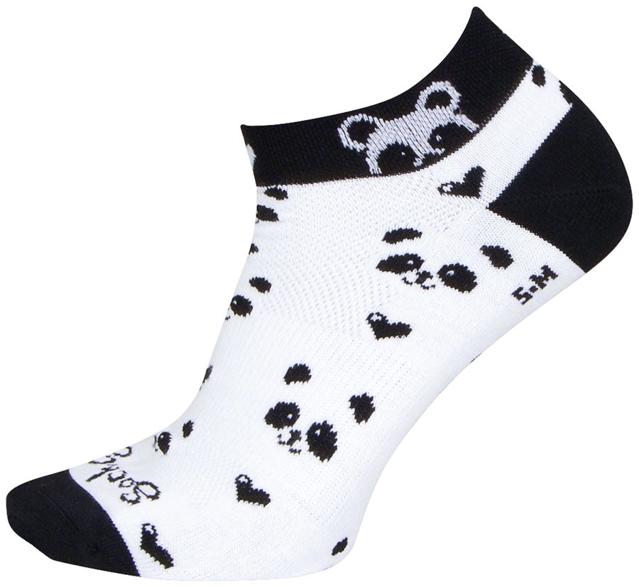 SockGuy Classic Low Panda Socks - 1" Womens Small/Medium