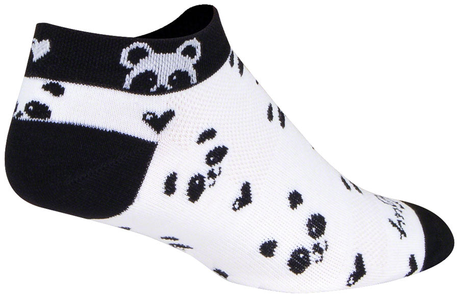 SockGuy Classic Low Panda Socks - 1" Womens Small/Medium