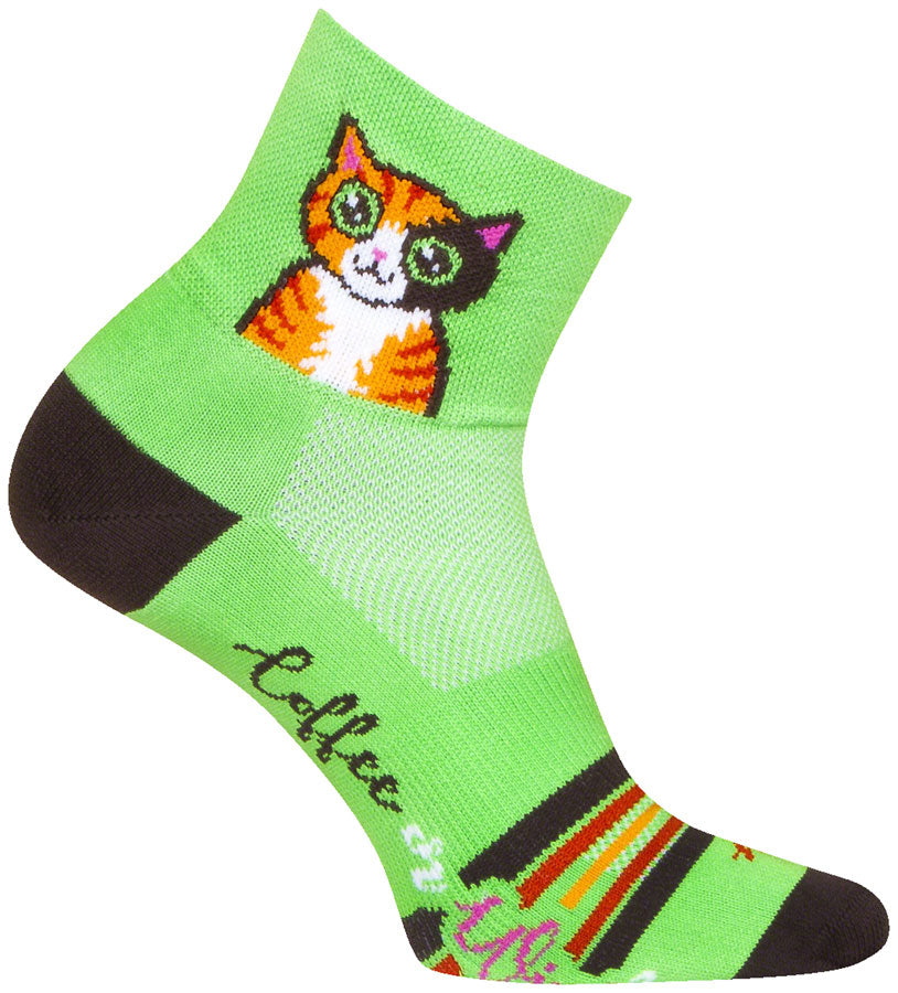 SockGuy Classic Cat Buzz Socks - 3" Small/Medium