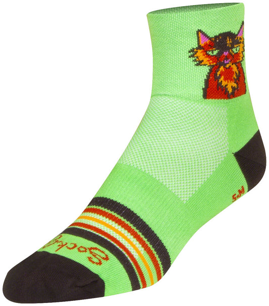 SockGuy Classic Cat Buzz Socks - 3" Small/Medium