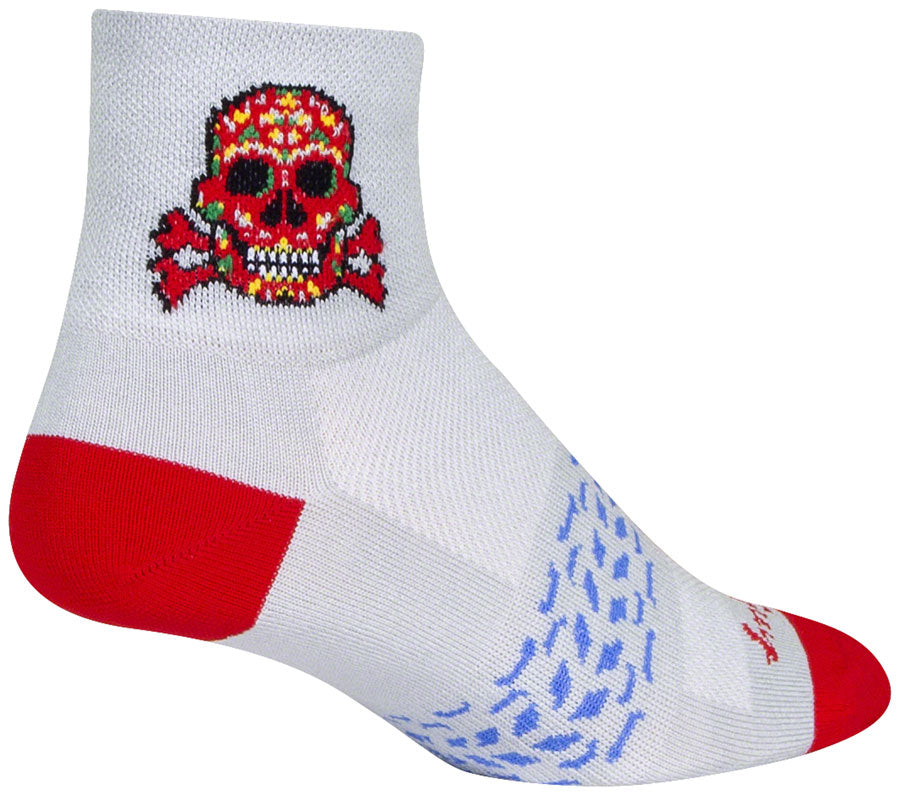 SockGuy Classic Red Skull Socks - 3" Small/Medium