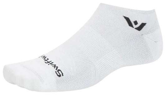 Swiftwick Aspire Quarter Crew High Socks - Circuit White Medium