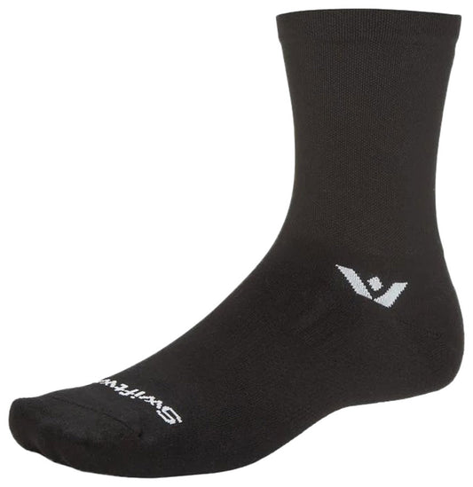 Swiftwick Aspire Mid-Crew Socks - Circuit Black Small