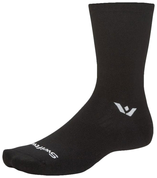 Swiftwick Aspire Crew Socks - Circuit Black Medium