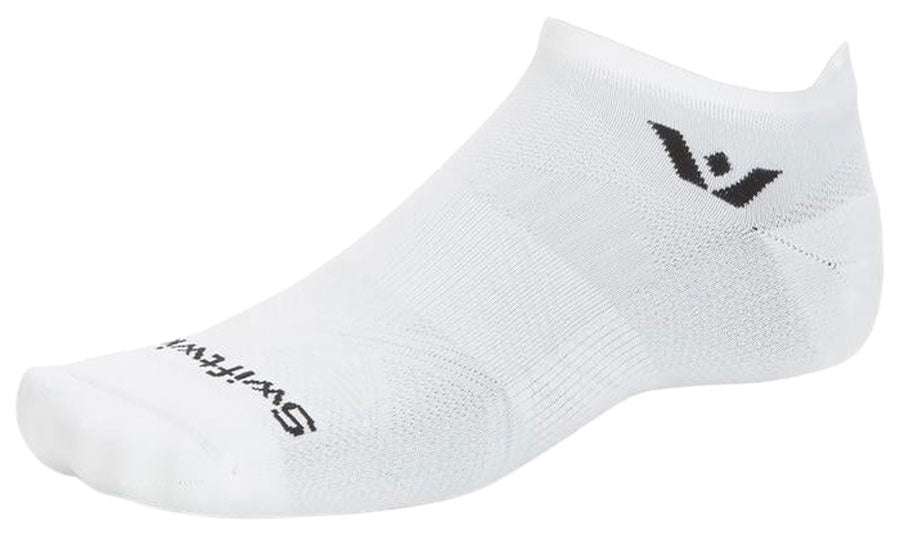 Swiftwick Aspire No Show Socks - Circuit White Medium
