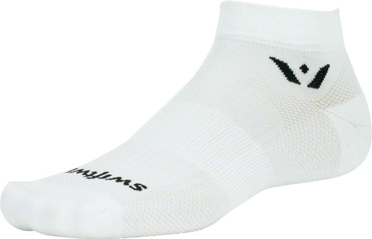 Swiftwick Aspire Ankle Socks - 1" White Small