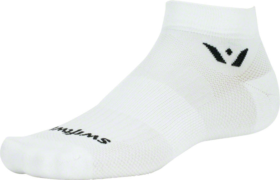Swiftwick Aspire Ankle Socks - 1" White Large