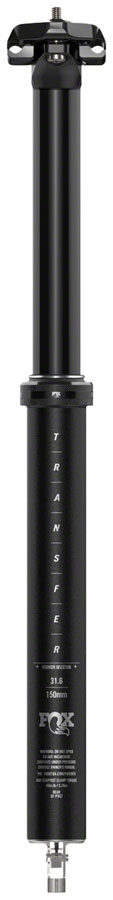 FOX Transfer Performance Elite Dropper Seatpost - 31.6 mm 210 mm Internal Routing Anodized BLK