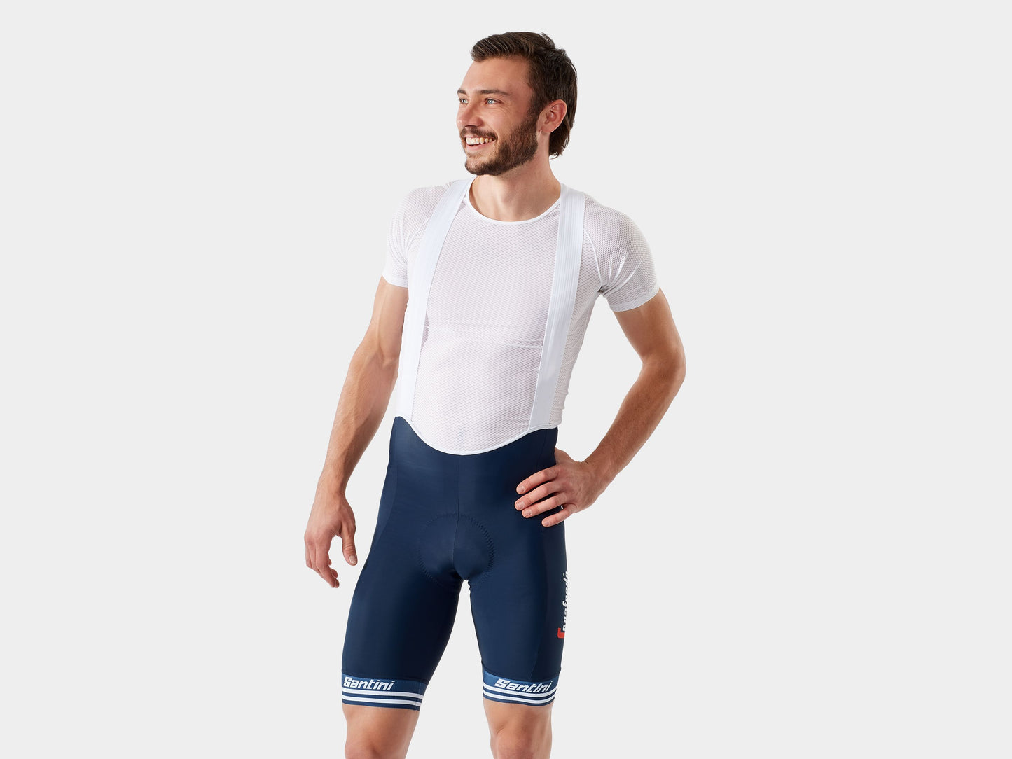 Short Santini Trek-Segafredo Team Bib X-Small Dark Blue