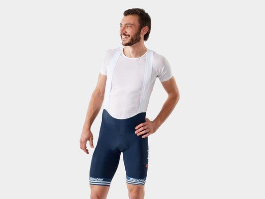 Short Santini Trek-Segafredo Team Bib X-Small Dark Blue