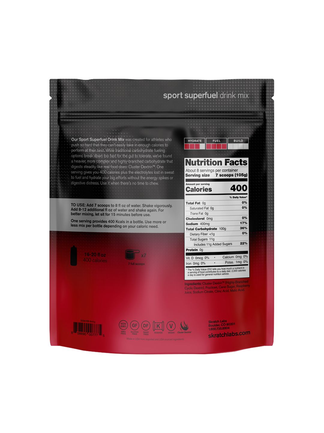 Supplement Skratch Superfuel Raspberry 8 Serving