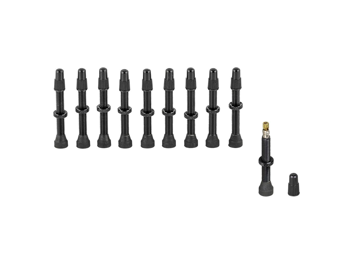 Stans Alloy Presta Valve Stem 35mm Univ Black 10/Cnt