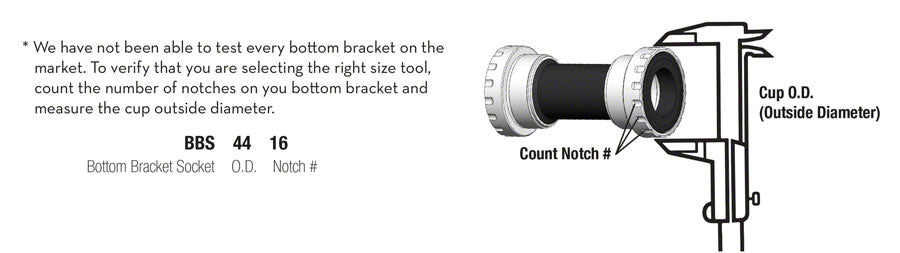 Wolf Tooth Bottom Bracket Tool - BBS4416 16 Notch 44mm