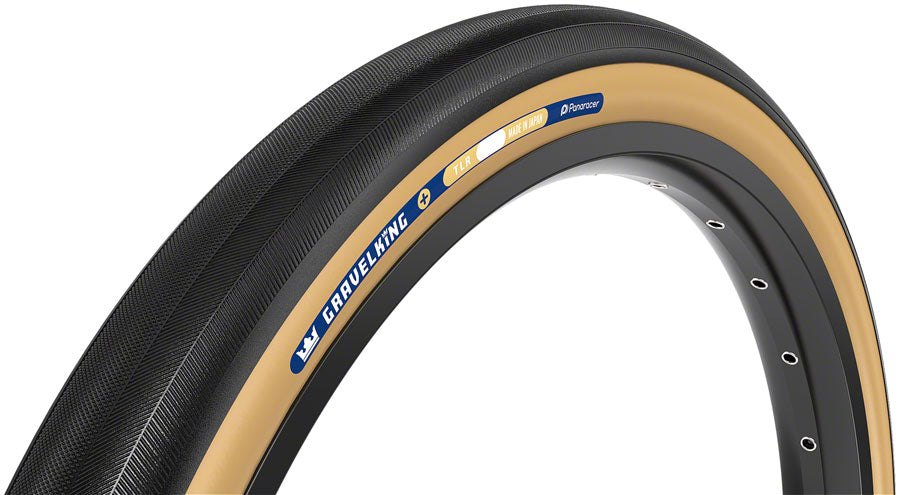 Panaracer GravelKing Slick Plus Tire - 700 x 45 Tubeless Folding Black/Brown