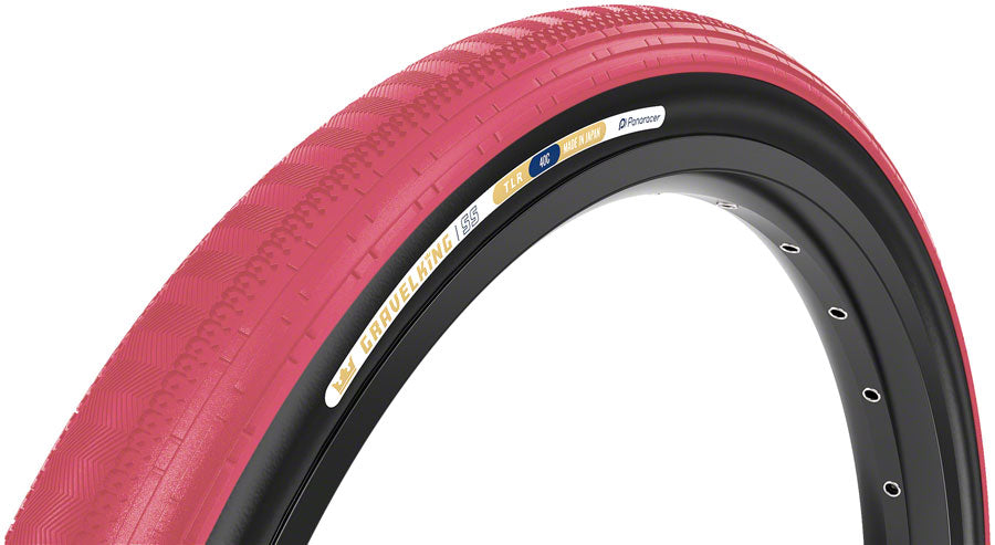 Panaracer GravelKing SS Tire - 700 x 40 Tubeless Folding Cranberry/Black