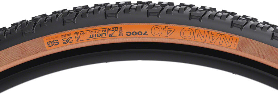 WTB Nano Tire - 700 x 40 TCS Tubeless Folding BLK/Tan Light/Fast Rolling Dual DNA SG