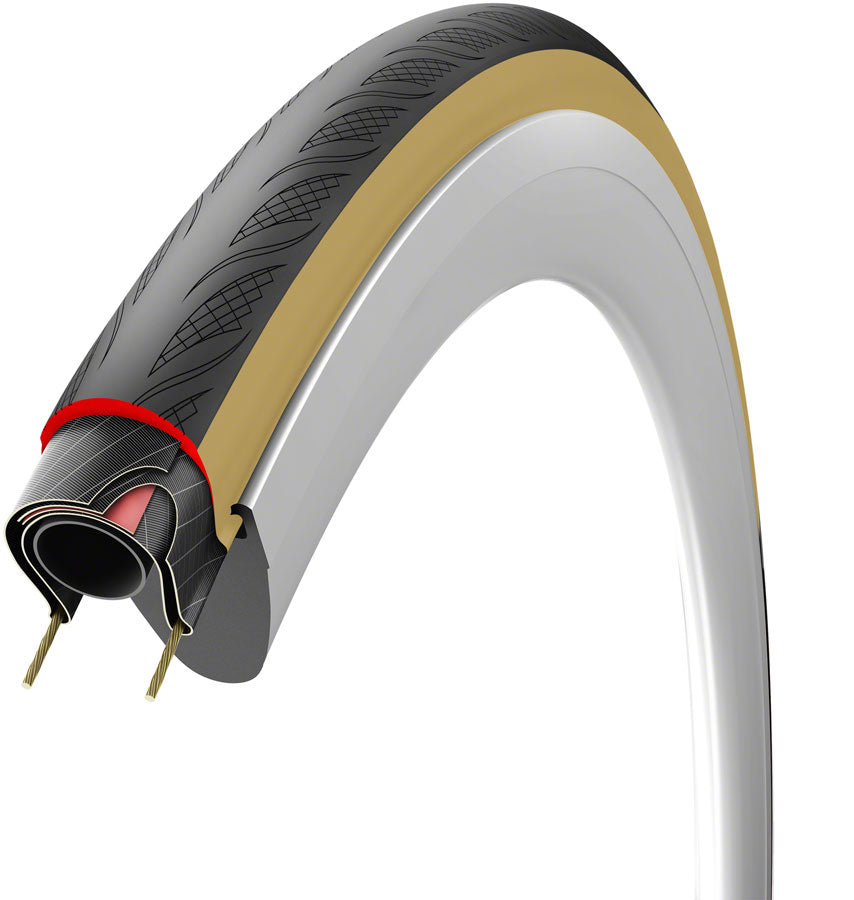 Vittoria Rubino V Tire - 700 x 28 Clincher Folding BLK/Tan 1C Graphene + Silica G2.0