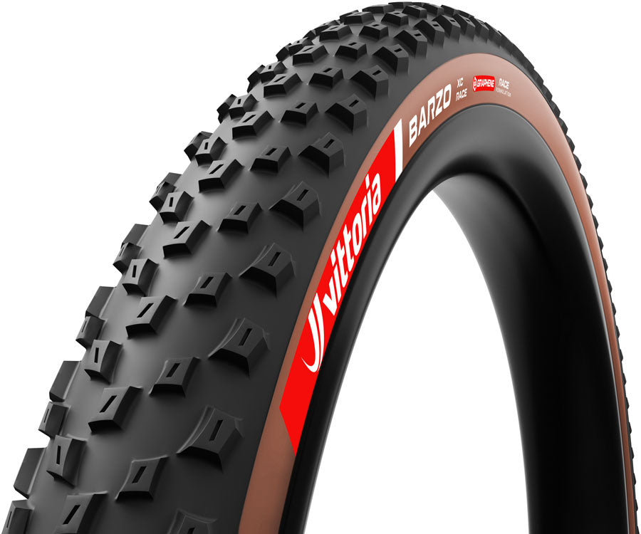 Vittoria Barzo XC Race Tire - 29 x 2.25 Tubeless Folding BLK/Brown Race Graphene + Silica