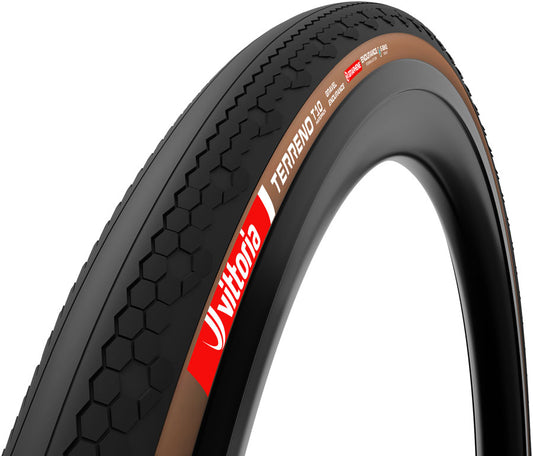 Vittoria Terreno T10 Hardpack Tire - 700 x 40 Tubeless Folding BLK/Brown Gravel Endurance Graphene G2.0