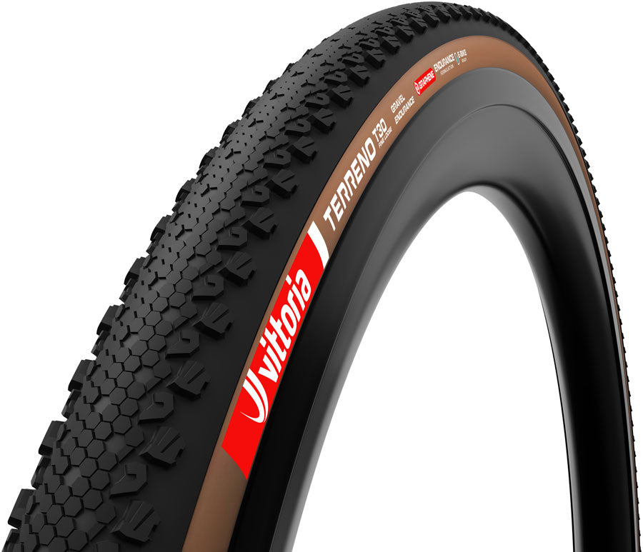 Vittoria Terreno T30 Fine Loose Tire - 700 x 40 Tubeless Folding BLK/Brown Gravel Endurance Graphene G2.0