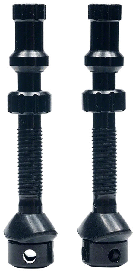 Stans Tubeless Universal+ Valve Stems - Alloy Regular Black Pair