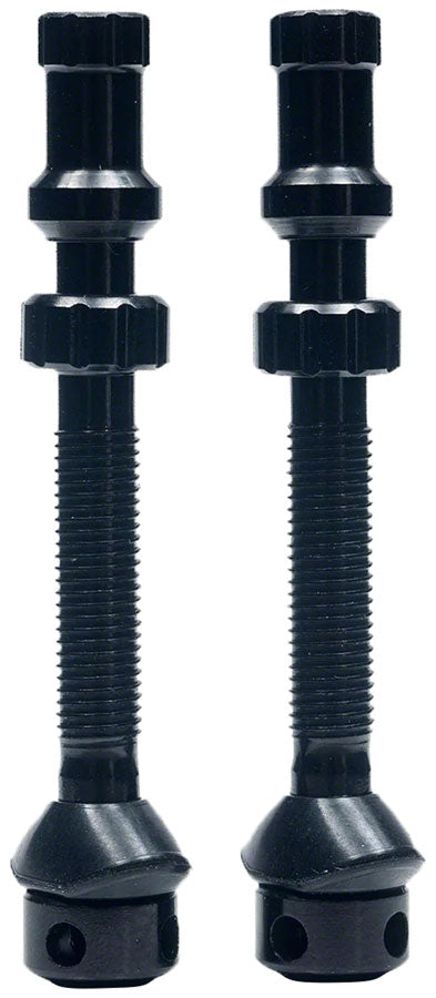 Stans Tubeless Universal+ Valve Stems - Alloy Medium Black Pair
