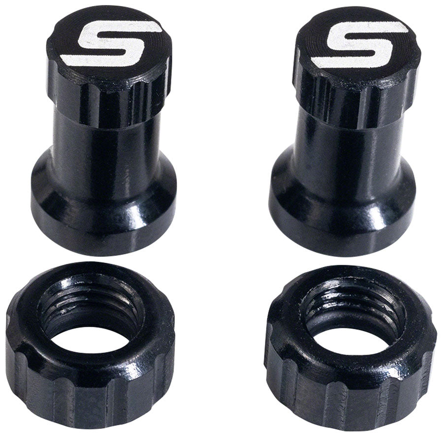 Stans Tubeless Valve Stem Cap Color Kit - Black Pair