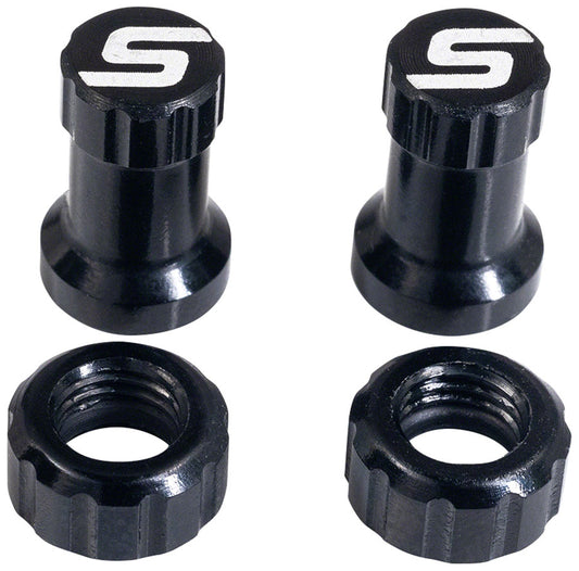 Stans Tubeless Valve Stem Cap Color Kit - Black Pair