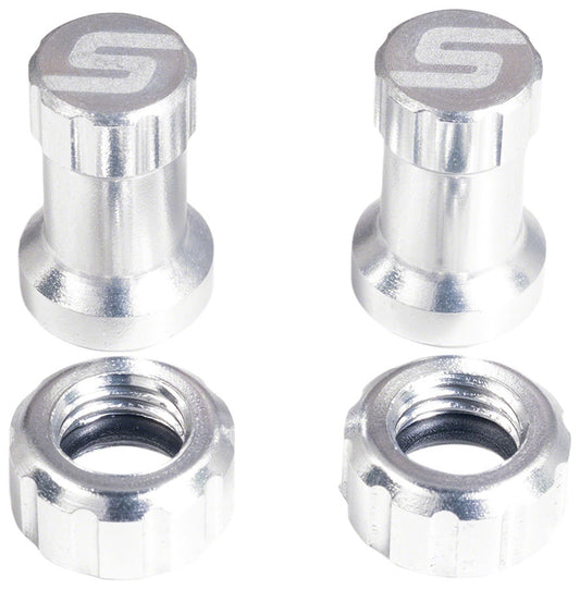 Stans Tubeless Valve Stem Cap Color Kit - Silver Pair