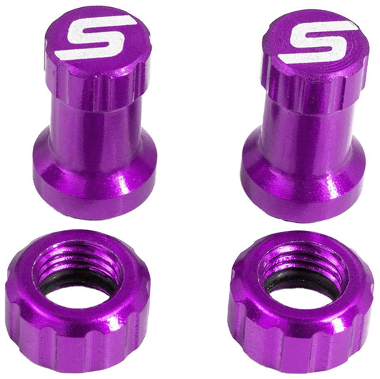 Stans Tubeless Valve Stem Cap Color Kit - Purple Pair
