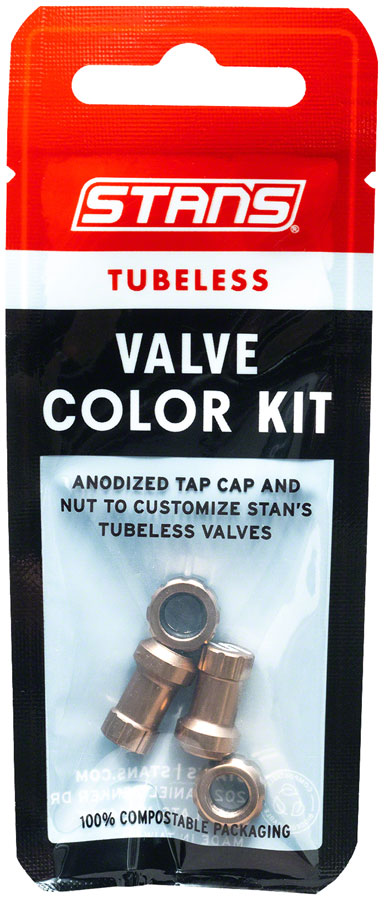 Stans Tubeless Valve Stem Cap Color Kit - Copper Pair