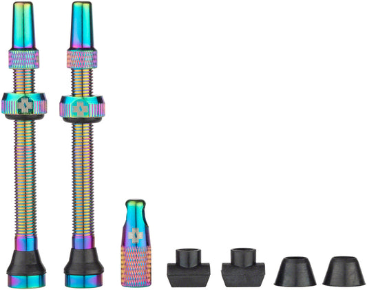 Muc-Off Tubeless Valve Kit - Iridescent Fits Road and Mountain 60mm
