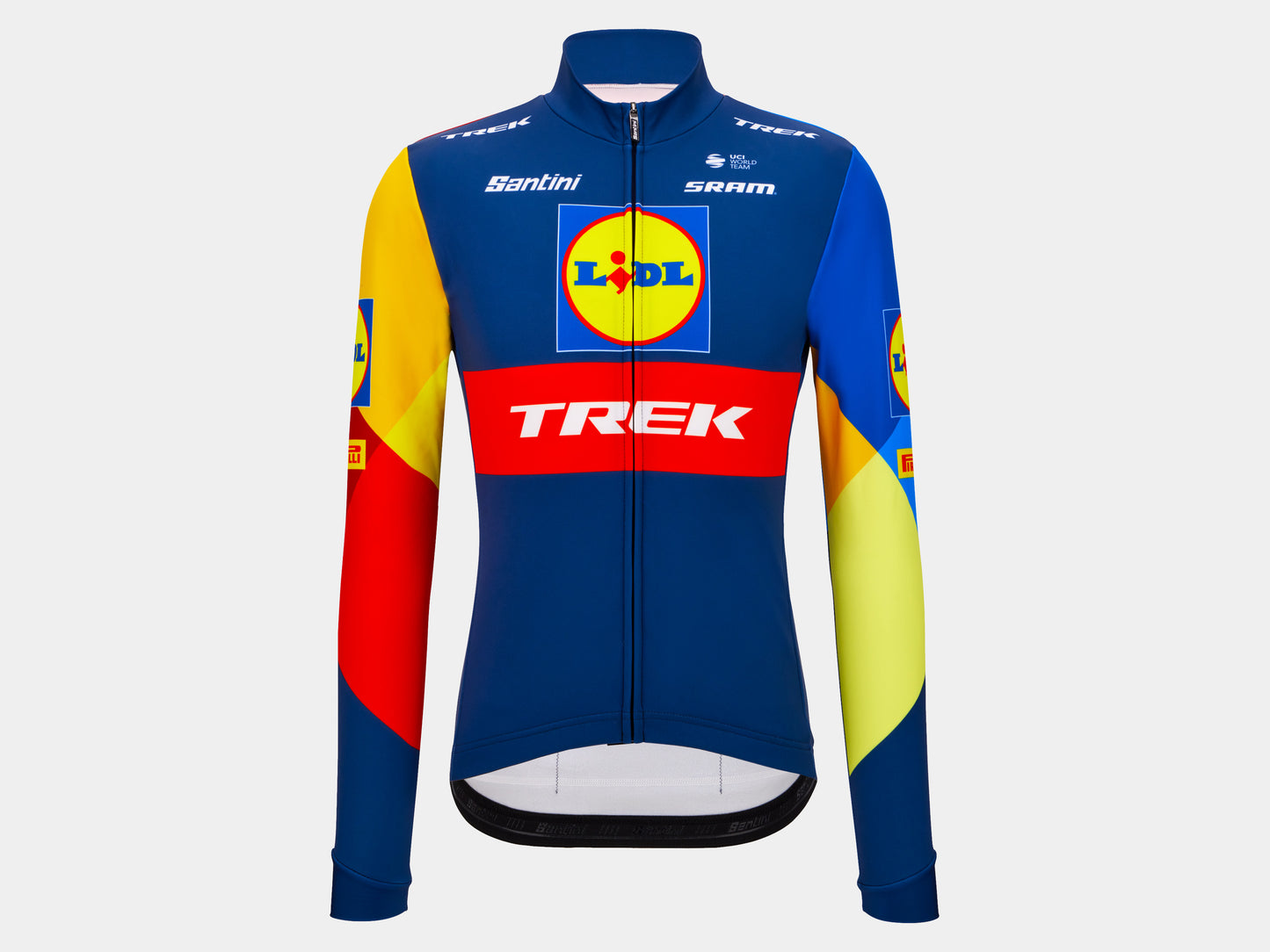 Jersey Santini Trek Race Long Sleeve Medium Blue/Yellow