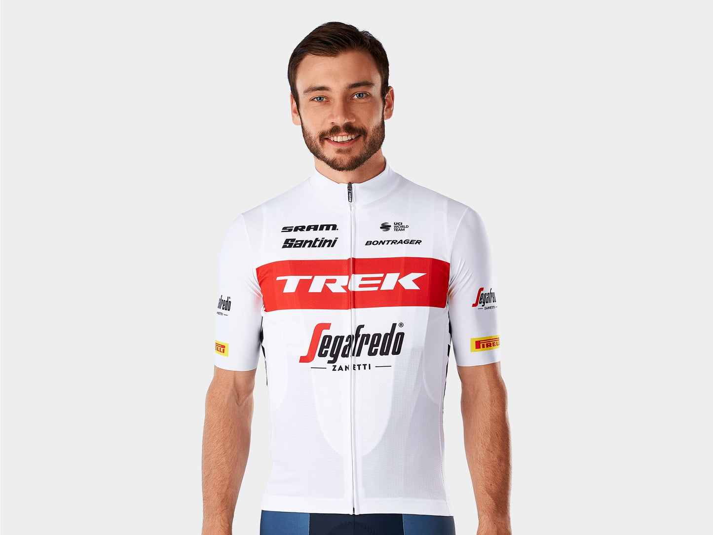 Jersey Santini Trek-Segafredo Replica Medium White/Red