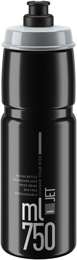 Elite Jet Water Bottle - 750ml Black/Gray
